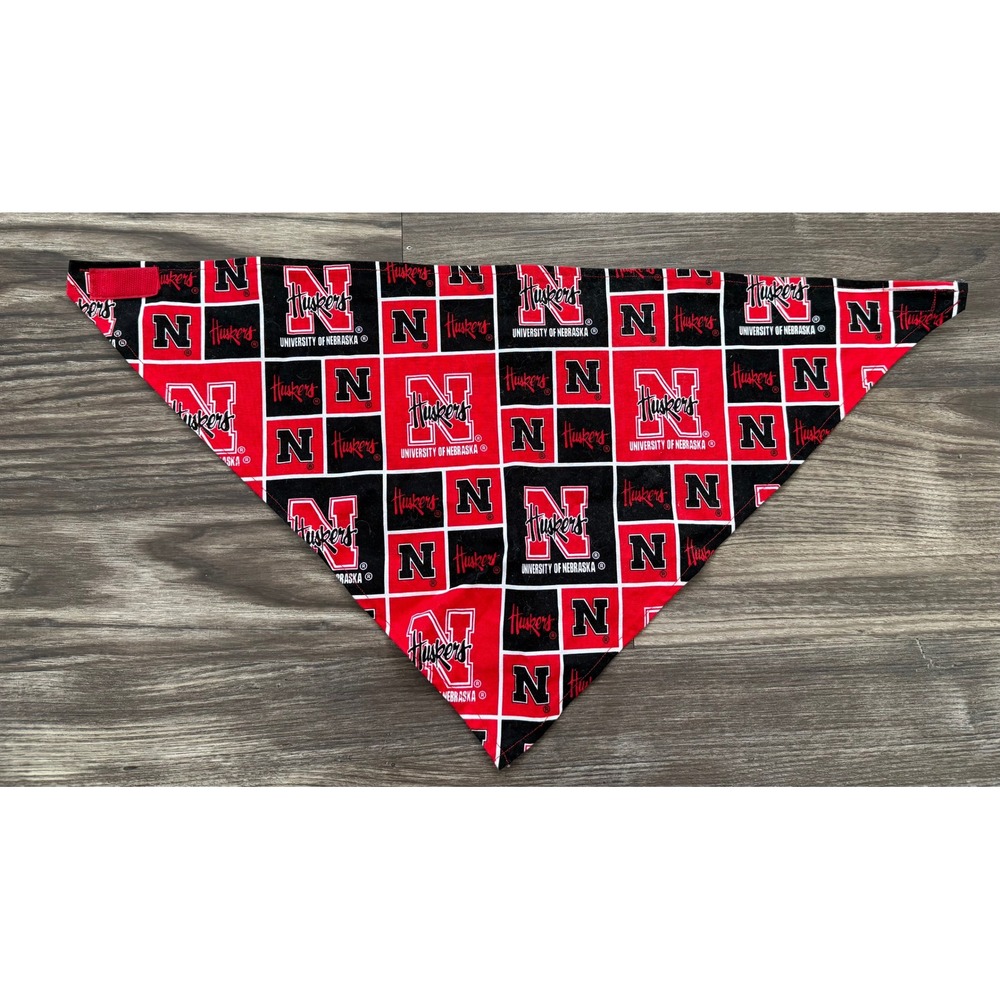 Nebraska Cornhuskers Pet Bandana Red Black University of Nebraska Huskers NCAA